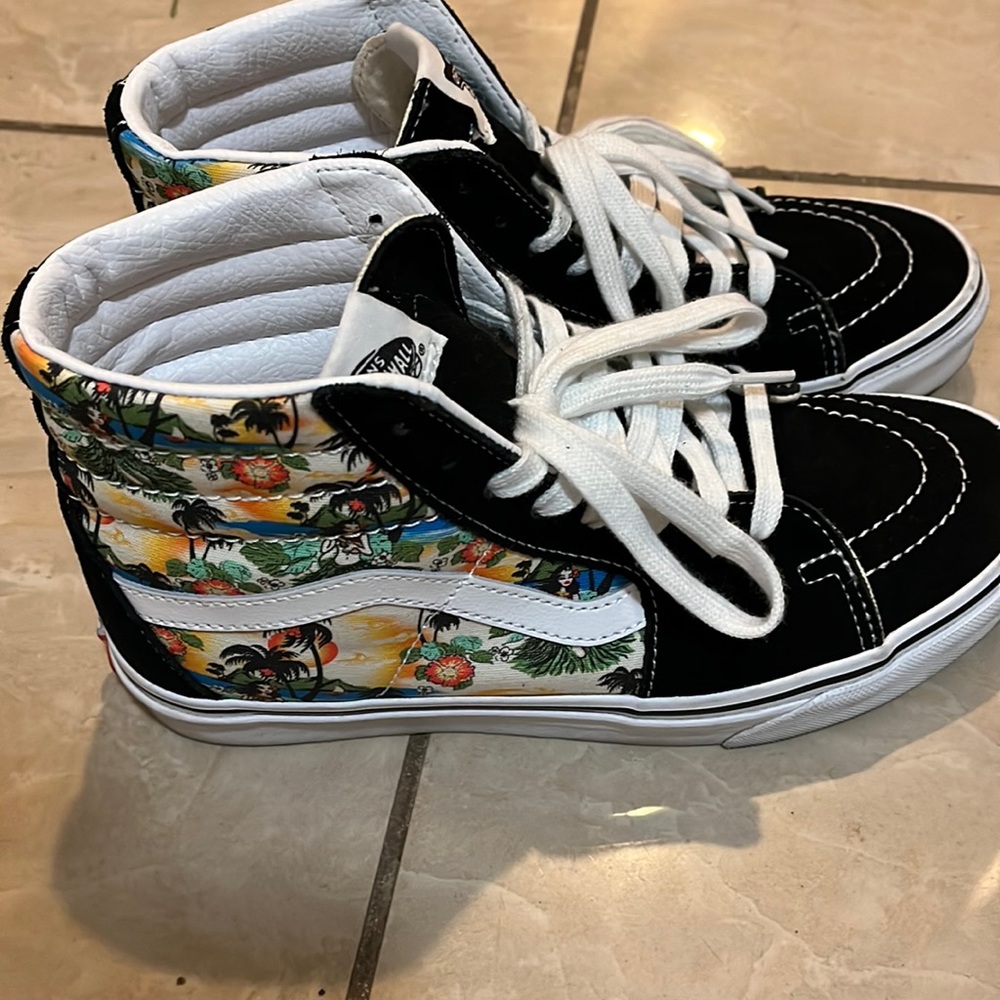 Vans tropical hi top skate shoes